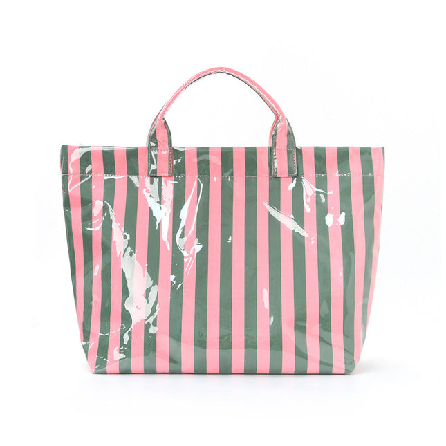 Striped Tote Bag – High-Aesthetic Lightweight Handbag, Commuter Large Travel Shoulder Bag
