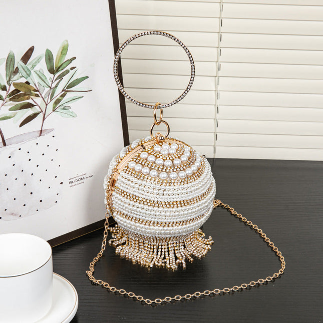 Small Round Bag, Versatile Dress Purse, Spherical Evening Purse, Evening Bags for Women Formal, Prom Bag, Party Purse, Prom Bags Clutch, Wedding Purse - Dashing Nova