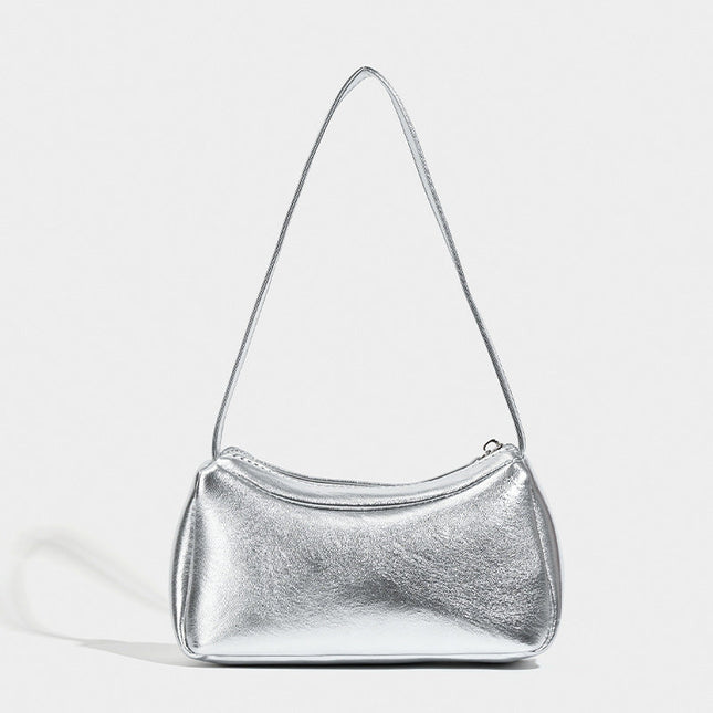 Silver small shoulder bag Design shoulder Bag, Bag Women's Summer Temperament Versatile Shoulder Bag Hobo Handbag - Dashing Nova
