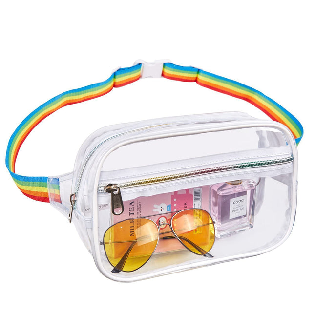 PVC Transparent Belt Bag – Adjustable Shoulder Strap Crossbody Fanny Pack for Sports & Travel – Waterproof Chest Purse with Stylish Design - Dashing Nova