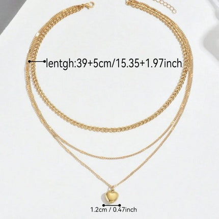 Gold Plated Layering Necklace Set for Women - 5-Piece Cuban, Snake, Paperclip, Rope & Twist Chain Collection