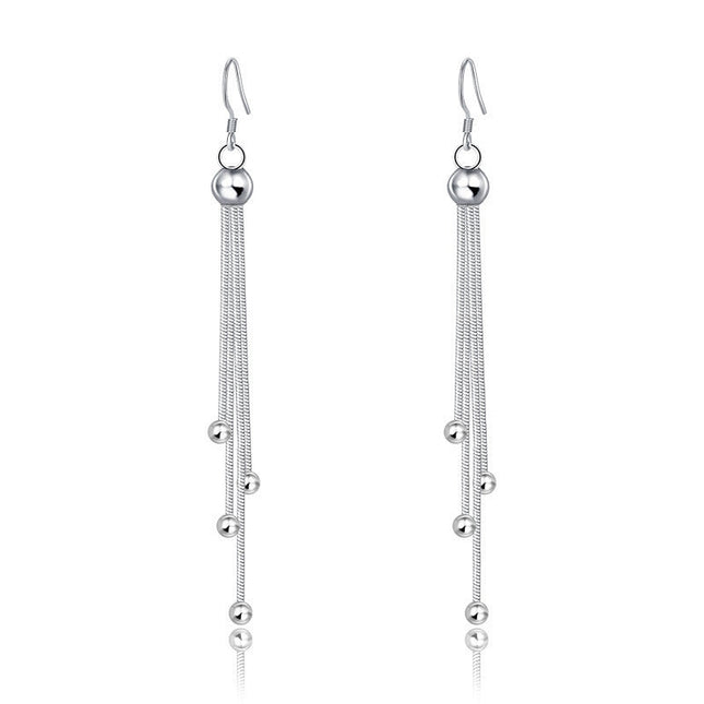 Long Beaded Fringe Earrings - Dashing Nova