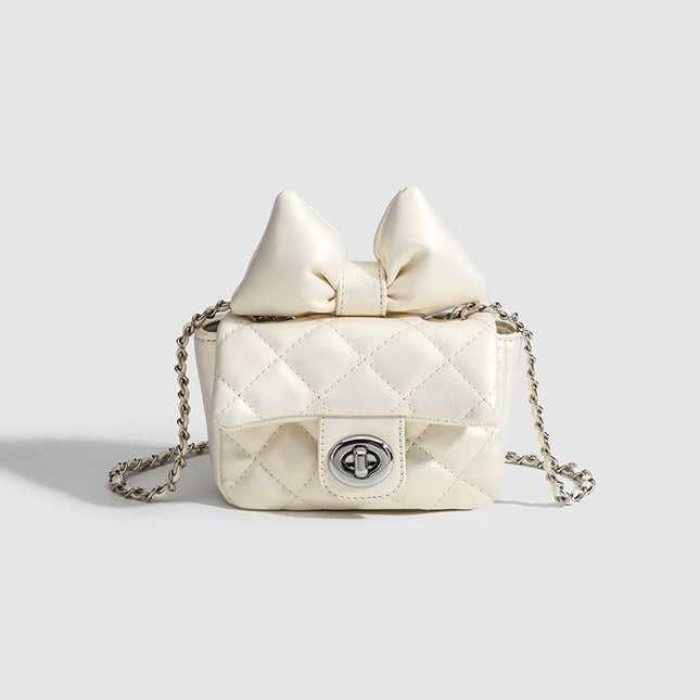 Mini fashion small square bag, summer ballet sports style bow mini crossbody bag, rhombus mini crossbody bag for women, toddler purse - Dashing Nova