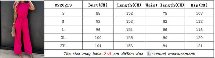 High Waist Commuter Strap-Up Jumpsuit - Summer Wide Leg Streetwear Jumpsuit
