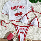 White with red edges / XL