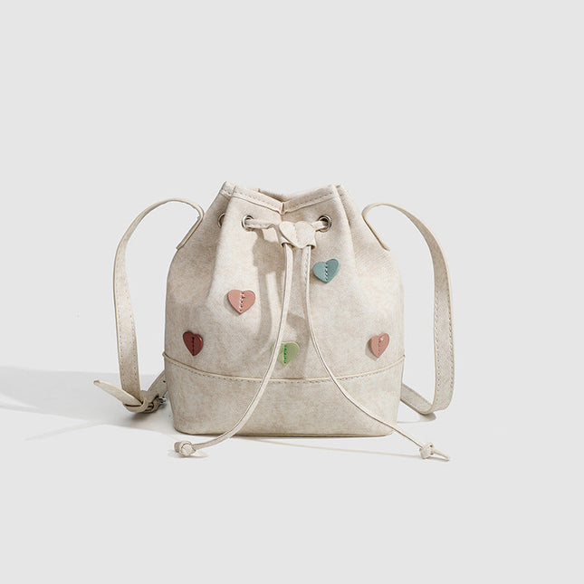 Trendy Small Crossbody Bag – Fashionable Drawstring Bucket Bag for Students, Versatile Shoulder Purse hobo - Dashing Nova