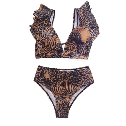 Women's Printed High Waist Bikini Two Piece Sexy Separate Swimwear