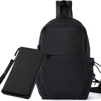 Black small shoulder bag + wallet set.