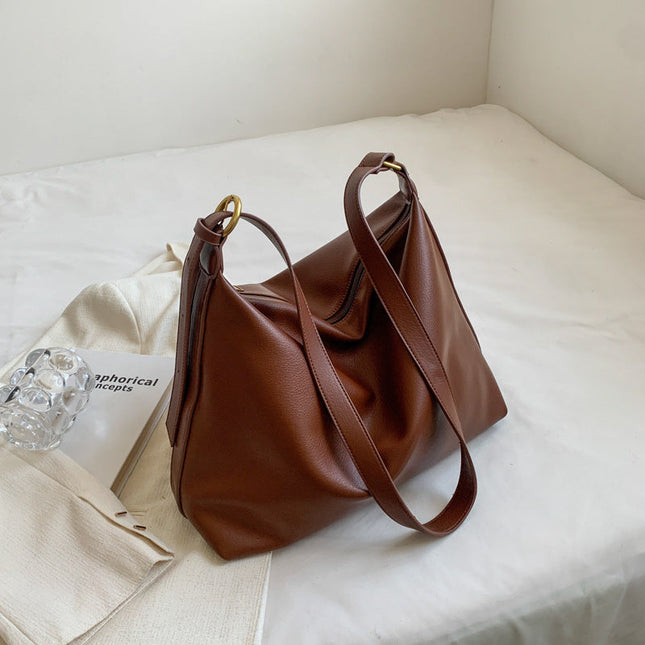 Hobo bag for women, solid color fashion large capacity shoulder bag, crossbody bag casual versatile commuter tote bag - Dashing Nova