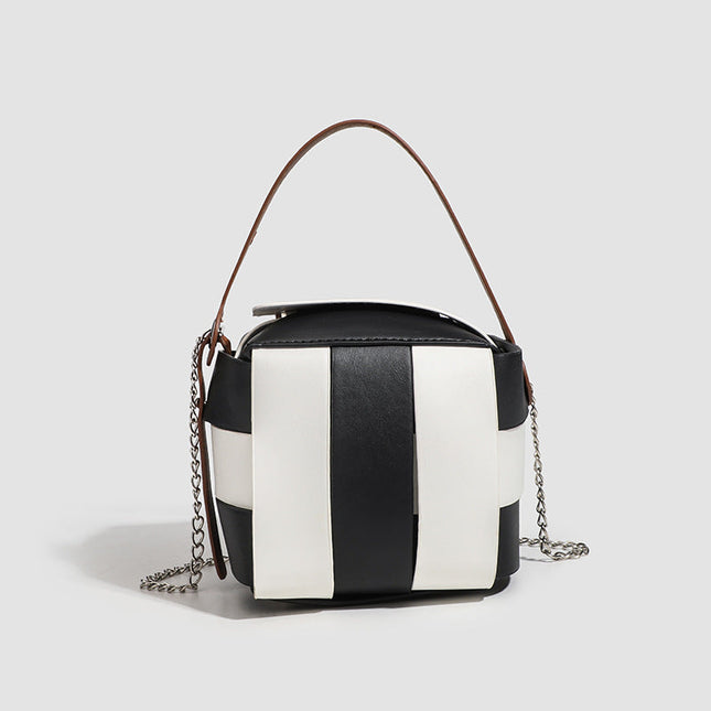 Fashion Contrasting Color PU Stylish Daily Commuter Bag - Simple Women's Shoulder Bag & Small Crossbody Tote - Dashing Nova
