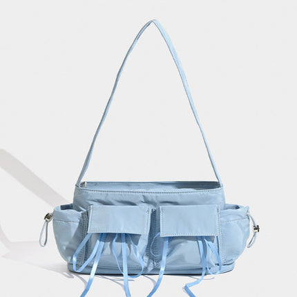 Summer nylon texture portable shoulder bag, casual shoulder bag, hobo shoulder bag, top handle shoulder purse
