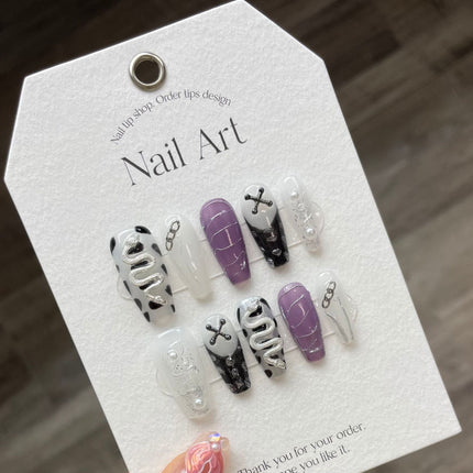1022- Handmade press on nails fake nails removable