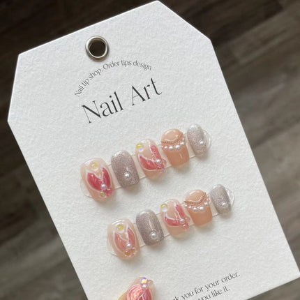 1022- Handmade press on nails fake nails removable