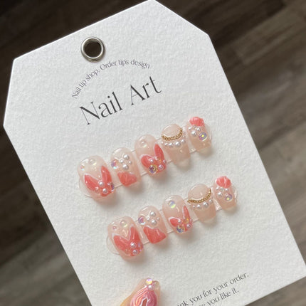 1022- Handmade press on nails fake nails removable