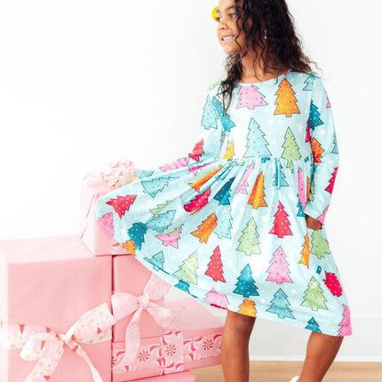 Oh Christmas Tree L/S Pocket Twirl Dress