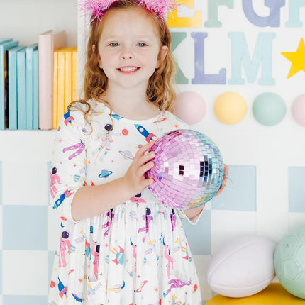 Out of this World 3/4 Sleeve Pocket Twirl Dress