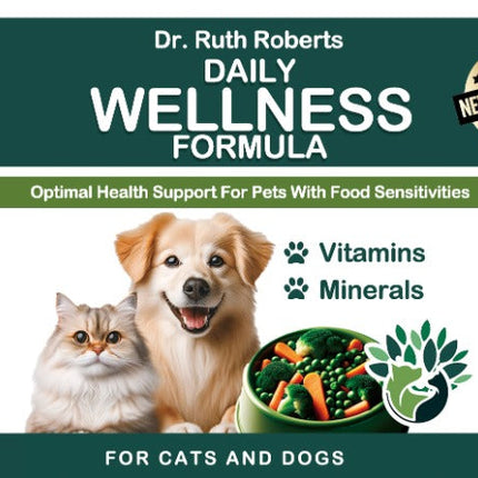 Daily Wellness Formula — Glandular-Free Multivitamin for Dogs & Cats with Beef, Pork, or Organ Sensitivities