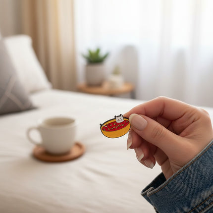 Funny Cat Enamel Pins – Set of 5 | Cute Kawaii Lapel Pin Pack