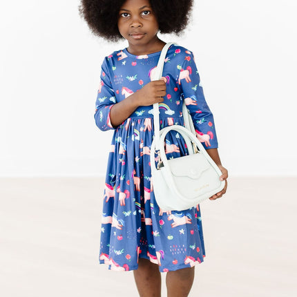 Painted Skies 3/4 Sleeve Pocket Twirl Dress