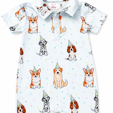 Party Pups Polo Shorty One-Piece
