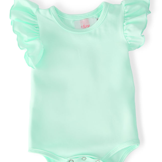 Pastel Green S/S Flutter Bodysuit - Dashing Nova
