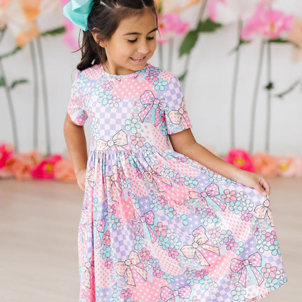 Patchwork Princess S/S Pocket Twirl Dress