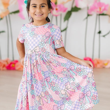 Patchwork Princess S/S Pocket Twirl Dress