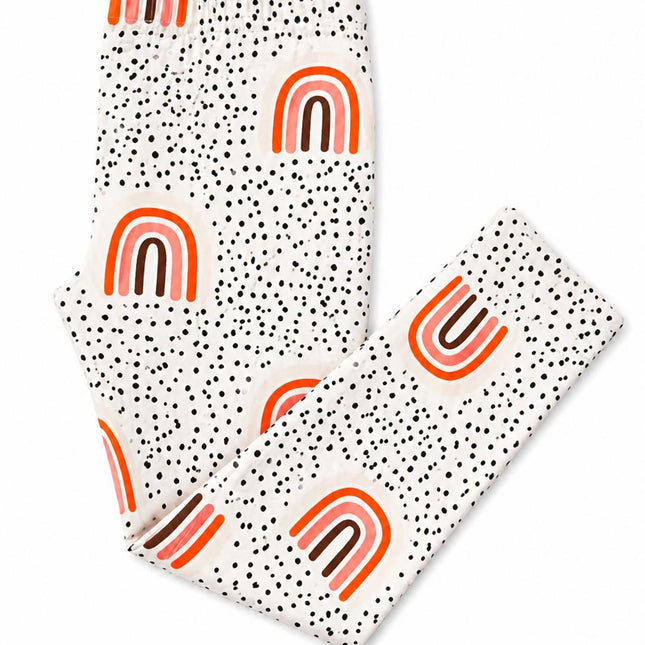 Peach Rainbow Leggings - Dashing Nova
