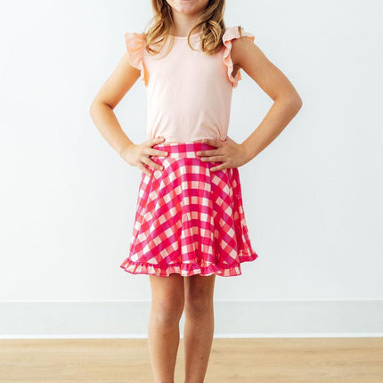 Peach S/S Ruffle Tee