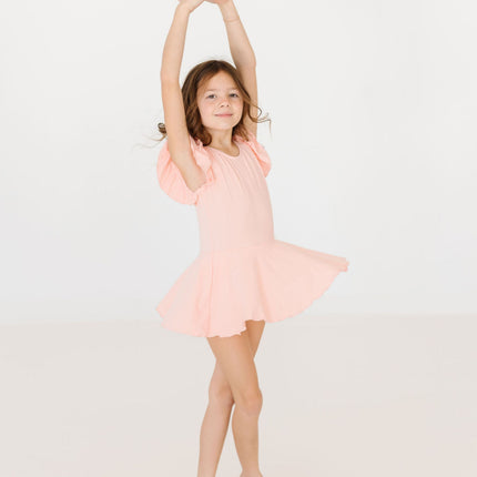 Peach S/S Twirl Leotard