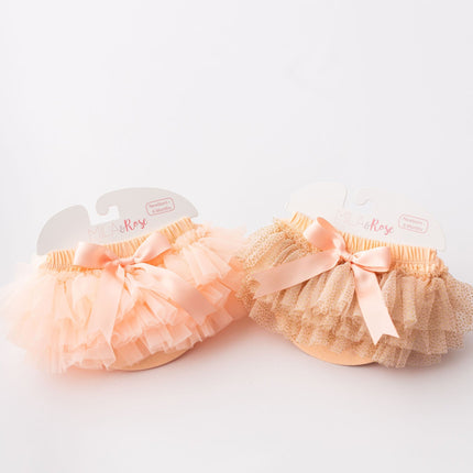 Peach & Gold Glitter Tutu Bloomer