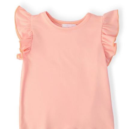 Peach S/S Ruffle Tee