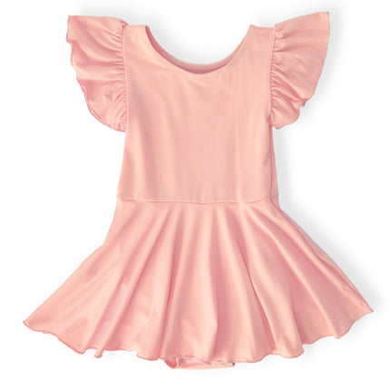 Peach S/S Twirl Leotard