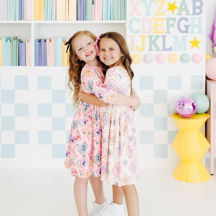 Peanut Butter Jelly Time S/S Pocket Twirl Dress
