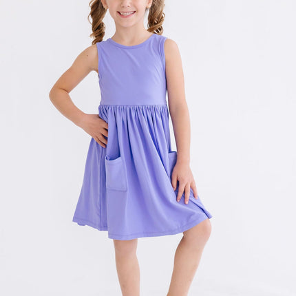 Periwinkle Pocket Tank Twirl Dress