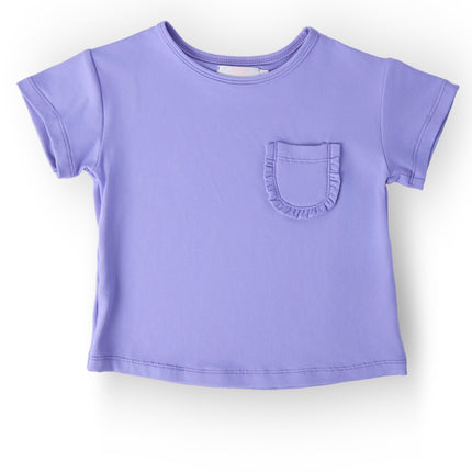 Periwinkle Ruffle Pocket Tee