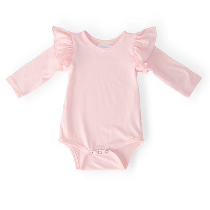 Petal Pink L/S Flutter Bodysuit
