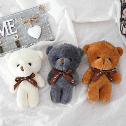 Soft Teddy Bear Bag Charms – 3-Piece Set for Cute Decoration