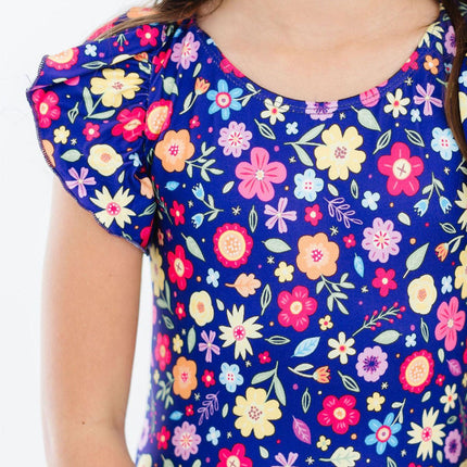 Pick a Posy S/S Flutter Sleeve Leotard