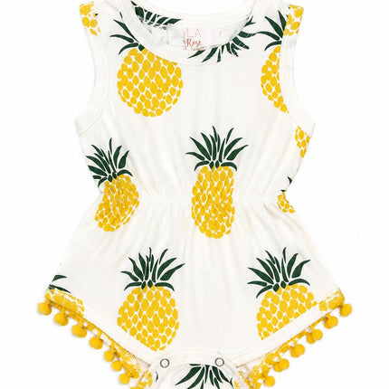 Pineapple Pom Pom Romper
