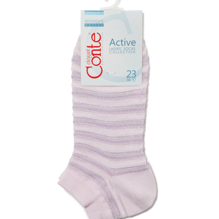 Conte Active #17S-71SP(123) - 1 pair Cropped Cotton Women's Socks with Lurex
