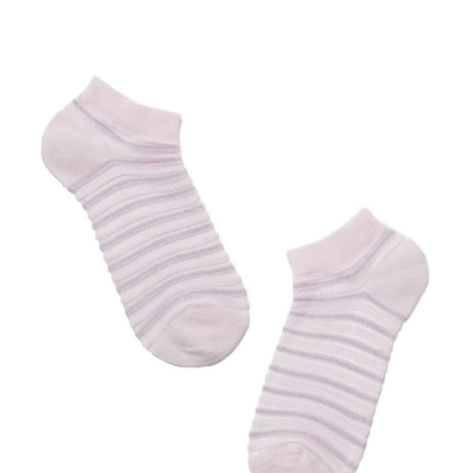 Conte Active #17S-71SP(123) - 1 pair Cropped Cotton Women's Socks with Lurex