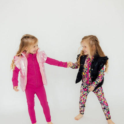 Pink Iridescent Puffer Vest