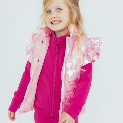 Pink Iridescent Puffer Vest