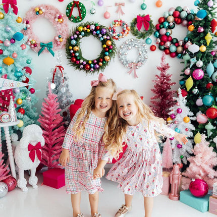 Pink Nutcracker 3/4 Sleeve Pocket Twirl Dress