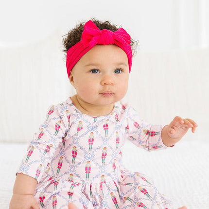 Pink Nutcracker 3/4 Sleeve Twirl Bodysuit