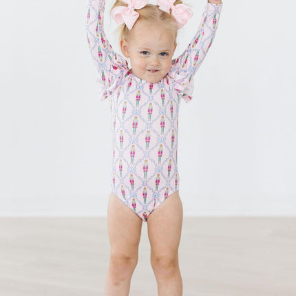 Pink Nutcracker L/S Flutter Sleeve Leotard