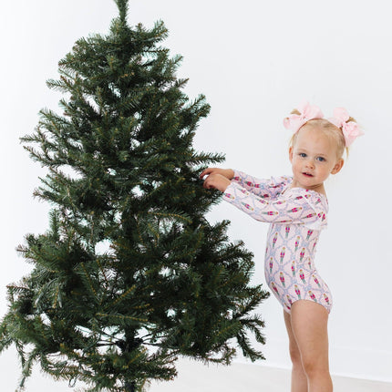 Pink Nutcracker L/S Flutter Sleeve Leotard