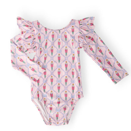 Pink Nutcracker L/S Flutter Sleeve Leotard