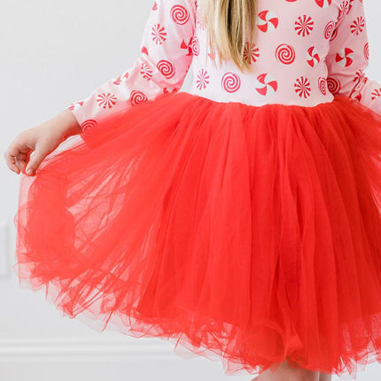 Pink Peppermint L/S Tutu Dress